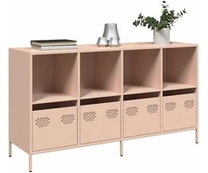 Šoninė spintelė, rožinė, 135x39x73,5cm, plienas