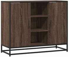 Šoninė spintelė, ruda ąžuolo, 92x35x76cm, apdirbta mediena