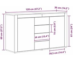 Kabalas Senas medis 120 x 36 x 69 cm Apdirbta mediena