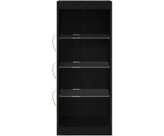 LED Bufetas Juodas ąžuolas 41 x 37 x 100 cm Apdirbta mediena