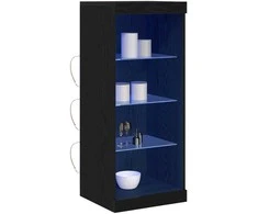LED Bufetas Juodas ąžuolas 41 x 37 x 100 cm Apdirbta mediena