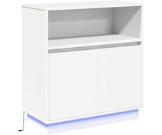 LED Bufetas Balta 71 x 34,5 x 75 cm Apdirbta mediena