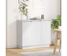 LED Bufetas Balta 90 x 32 x 75 cm Apdirbta mediena