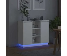 LED Bufetas Balta 90 x 32 x 75 cm Apdirbta mediena