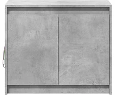 Šoninė spintelė su LED, betono, 72x34x61cm, apdirbta mediena