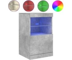 Šoninė spintelė su LED lemputėmis, betono pilka, 41x37x67cm