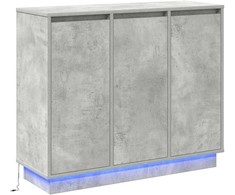 LED Bufetas Betono pilka 90 x 32 x 75 cm Apdirbta mediena