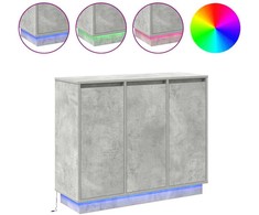 LED Bufetas Betono pilka 90 x 32 x 75 cm Apdirbta mediena