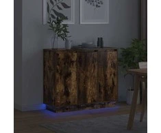 LED Bufetas Rūkyta ąžuolas 90 x 32 x 75 cm Apdirbta mediena