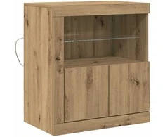 LED Bufetas Ruda 60,5 x 37 x 67 cm Apdirbta mediena