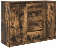 Šoninė spintelė su stalčiais, 100,5x35x76 cm, mediena