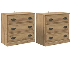 Šoninės lentynos 2 pcs Amatininkų ąžuolas 70 x 35,5 x 67,5 cm