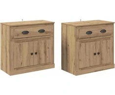 Šoninės lentynos 2 pcs Amatininkų ąžuolas 70 x 35,5 x 67,5 cm