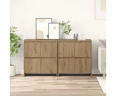Šoninės lentynos 2 pcs artisano ąžuolo 70 x 41 x 75 cm