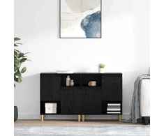 Šoninės lentynos 2 pcs Juodas ąžuolas 60 x 35 x 70 cm