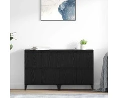 Šoninės lentynos 2 pcs Juodas ąžuolas 60 x 35 x 70 cm