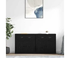 Šoninės lentynos 2 pcs Juodas ąžuolas 70 x 35,5 x 67,5 cm