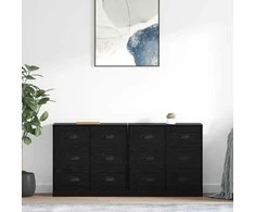 Šoninės lentynos 2 pcs Juodas ąžuolas 70 x 35,5 x 67,5 cm