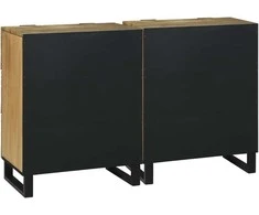Šoninė spintelė 2 vnt. Natūrali 120 x 33 x 75 cm