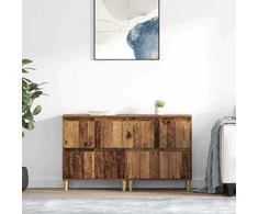 Šoninės lentynos 2 pcs Senovinis medis 60 x 35 x 70 cm