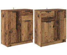 Šoninės lentynos 2 pcs Senovinis medis 60 x 30 x 70 cm