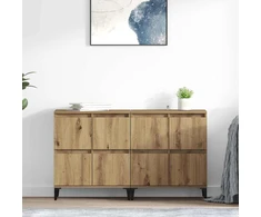 Šoninės lentynos 2 vnt. Amatininkų ąžuolas 60 x 35 x 70 cm