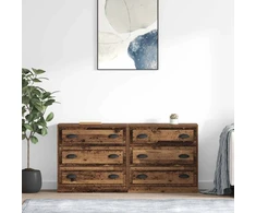 Šoninės lentynos 2 vnt. Senovinis medis 70 x 35,5 x 67,5 cm