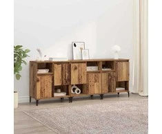Šoninės lentynos 3 pcs Senovinis medis 60 x 35 x 70 cm
