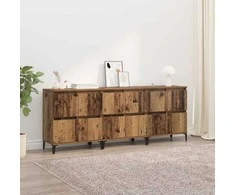 Šoninės lentynos 3 pcs Senovinis medis 60 x 35 x 70 cm