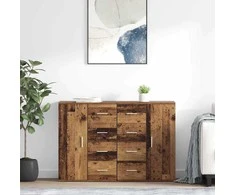 Šoninės lentynos Corona 2 pcs Senovinis medis 59 x 39 x 80 cm