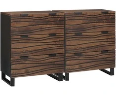 Šoninė spintelė 2 pcs graikinis riešutmedis 120 x 33,5 x 75 cm