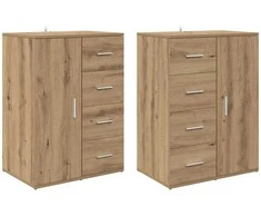 Šoninės lentynos su stalčių Corona 2 pcs Amatininkų ąžuolas