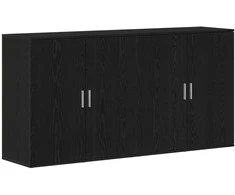 Kabalas 2 pcs Juodas ąžuolas 79 x 38 x 80 cm Apdirbta mediena