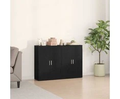 Kabalas 2 pcs Juodas ąžuolas 60 x 31 x 84 cm Apdirbta mediena