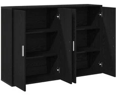 Kabalas 2 pcs Juodas ąžuolas 60 x 31 x 84 cm Apdirbta mediena