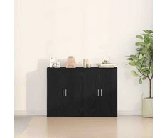 Kabalas 2 pcs Juodas ąžuolas 60 x 31 x 84 cm Apdirbta mediena