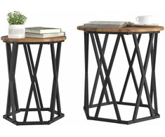 Kavos staliukas 2 pcs Senovinis medis