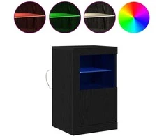 LED Bufetas 2 pcs Juodas ąžuolas 41 x 37 x 67 cm