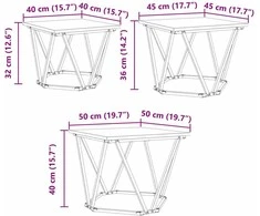 Kavos staliukas 3 pcs Sonoma ąžuolas