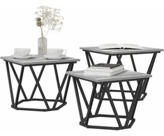 Kavos staliukas 3 pcs Pilkas Sonoma
