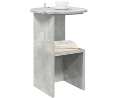 Šoninis stalas Betono pilka Ø 39,5 x 55 cm Apdirbta mediena
