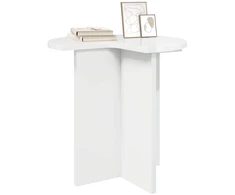 Šoninis stalas Itin blizgi balta Ø 39 x 38 cm Apdirbta mediena