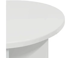Šoninis stalas Itin blizgi balta Ø 39 x 38 cm Apdirbta mediena