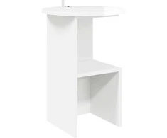 Šoninis stalas Itin blizgi balta Ø 39,5 x 55 cm