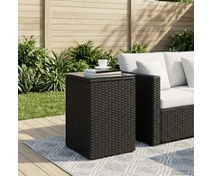 Šoninis stalas Juoda 35 x 35 x 70 cm poliratanas