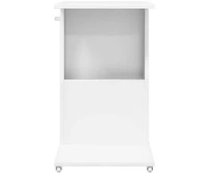 Šoninis stalas su ratu Balta 40 x 35 x 60 cm Apdirbta mediena