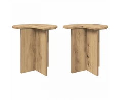 Šoninis stalas su saugykla 2 pcs Artisano ąžuolo Ø 39 x 38 cm