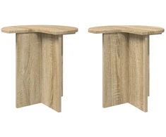 Šoninis stalas su saugykla 2 pcs Sonoma ąžuolas Ø 39 x 38 cm