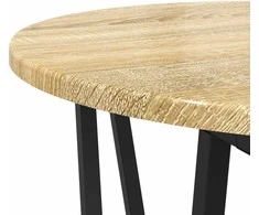Šoninių staliukų komplektas 2 pcs Sonoma ąžuolas ir juoda