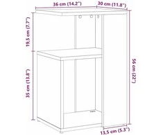 šoninis staliukas Sena mediena 50x30x50 cm Inžinerinė mediena